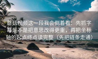 蘑菇视频这一段我会倒着看：先抓字幕是不是把意思改得更重，再把坐标轴的起点终点读完整（先把链条走通）